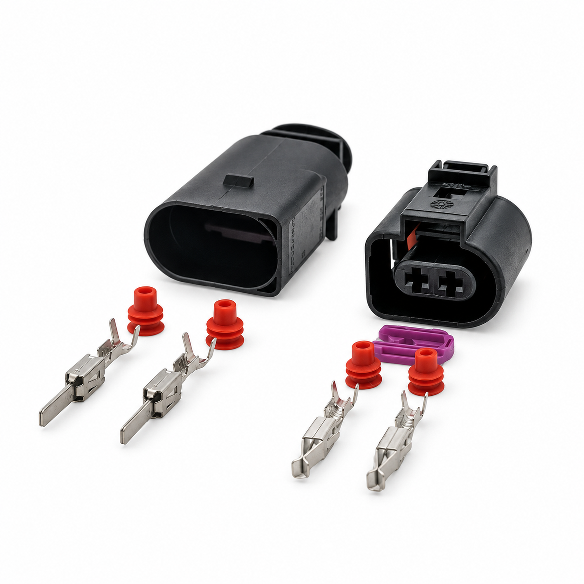 Both Sides 1J0973722 & 1J0973822 - 2 Pin Connectors Plug Socket Repair – Z04.Y+BIN/i8.O – image 3