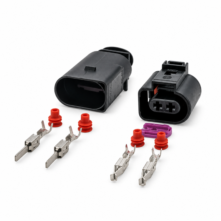 Both Sides 1J0973722 & 1J0973822 - 2 Pin Connectors Plug Socket Repair – Z04.Y+BIN/i8.O – image 3