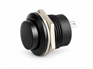 Black Momentary Push Button Switch – 12v 5A Screen Wash Horn Kit/Classic Car