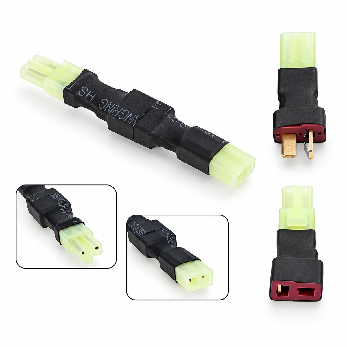 RC Battery Wireless Connector Deans T Plug to Mini Fits Tamiya Female Male Adapter – Z118.R/plugs – image 2