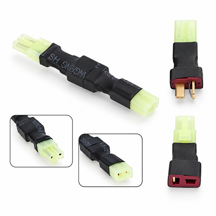 RC Battery Wireless Connector Deans T Plug to Mini Fits Tamiya Female Male Adapter – Z118.R/plugs – image 2