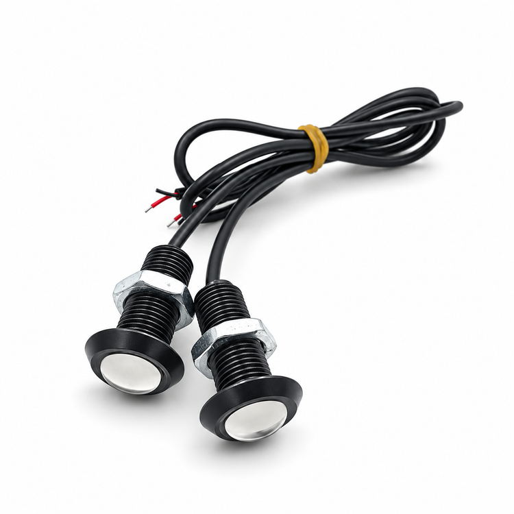 2x White Car LED Eagle Eye Fog Daytime Running DRL Backup Lamp 18mm 9W 12V – Z124.Y/LED – image 3