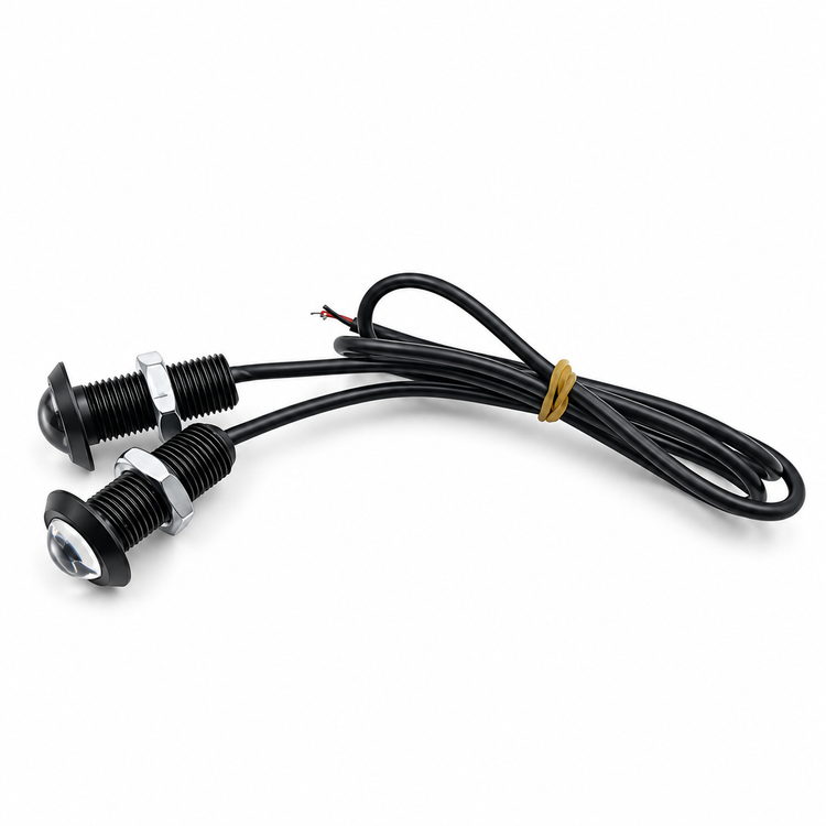 2x White Car LED Eagle Eye Fog Daytime Running DRL Backup Lamp 18mm 9W 12V – Z124.Y/LED – image 4