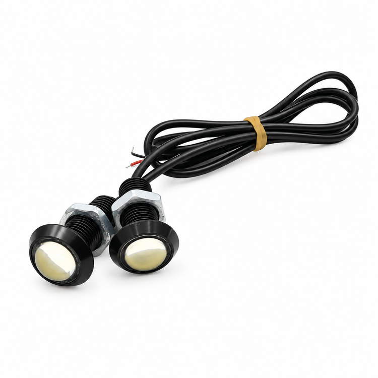 2x White Car LED Eagle Eye Fog Daytime Running DRL Backup Lamp 18mm 9W 12V – Z124.Y/LED – image 5