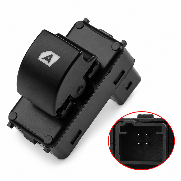 Electric Window Control Switch for Citroën & Peugeot fits: Berlingo B9 Partner & Partner Tepee Van - 4 Pin Front Right Power Window Switch - 6490.HQ 6490.E3 6554.QL 6554.HF – Z136-Switch-H696 – image 2