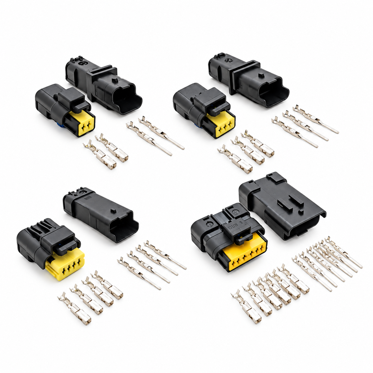 2 3 4 & 6 Pin Waterproof FCI Male & Female Automotive Harness Connector Set – Z139/2pin/FCI/MnF – image 6