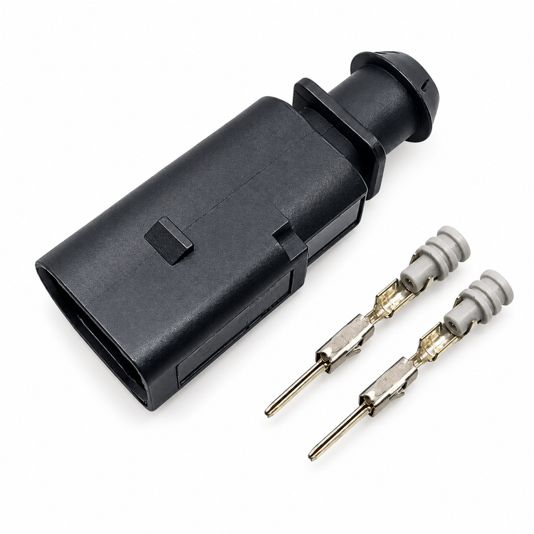 1J0973802 VW Audi VAG 2 Pin Male Brake Pad Wear Sensor Connector Plug Repair Kit Male 1.5mm Housing – Z17.Y/2pin – image 2