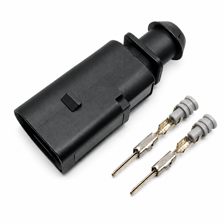 1J0973802 VW Audi VAG 2 Pin Male Brake Pad Wear Sensor Connector Plug Repair Kit Male 1.5mm Housing – Z17.Y/2pin – image 8