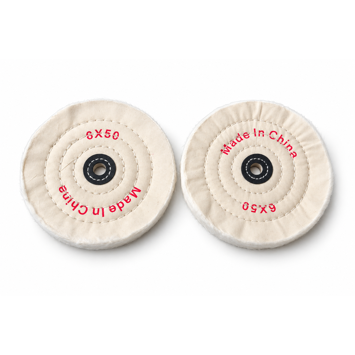 Cotton Buffing Polishing Wheel 6 Inch For Bench Grinder 1/2 Inch Arbor Hole 50 Ply - 2 Pack – Z258 – image 3