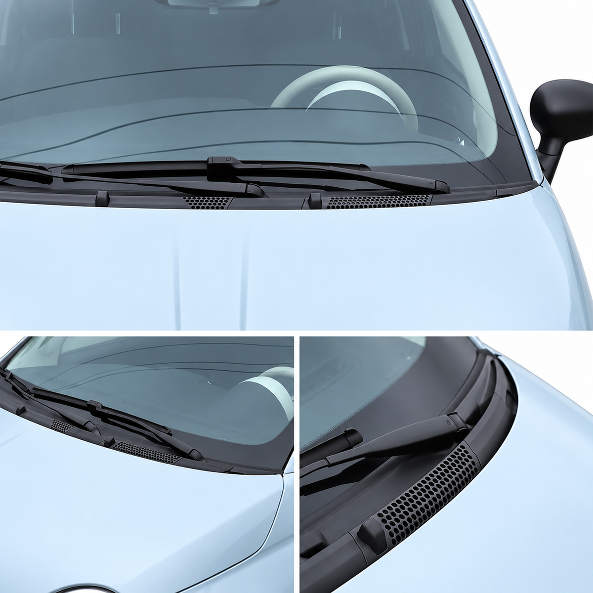 Wiper Scuttle Panel Cover Trim Pair for Fiat 500 2007-2015 fits Abarth 500 735452714 735452712 – Z268 – image 7