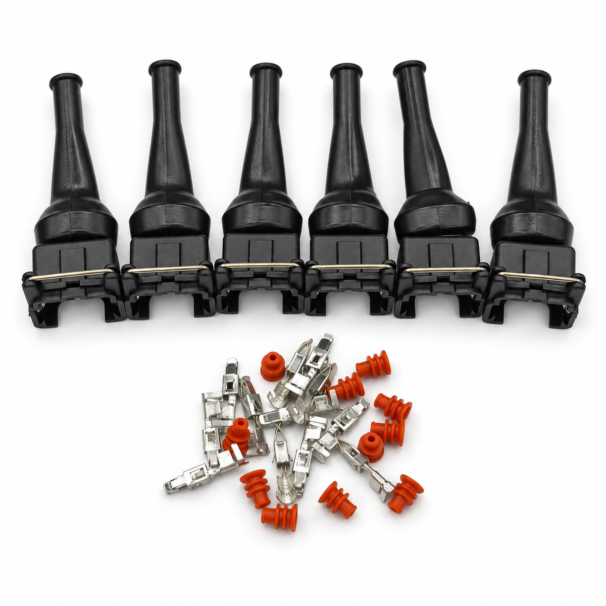 6pcs 2 Pin Fuel Injector Plug Repair Kit For Bosch EV1 037906240 - Unwired Kit With Terminals Seals - OE 6SETS - 6pcs – Z285 – image 6