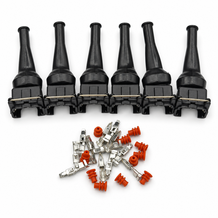 6pcs 2 Pin Fuel Injector Plug Repair Kit For Bosch EV1 037906240 - Unwired Kit With Terminals Seals - OE 6SETS - 6pcs – Z285 – image 6