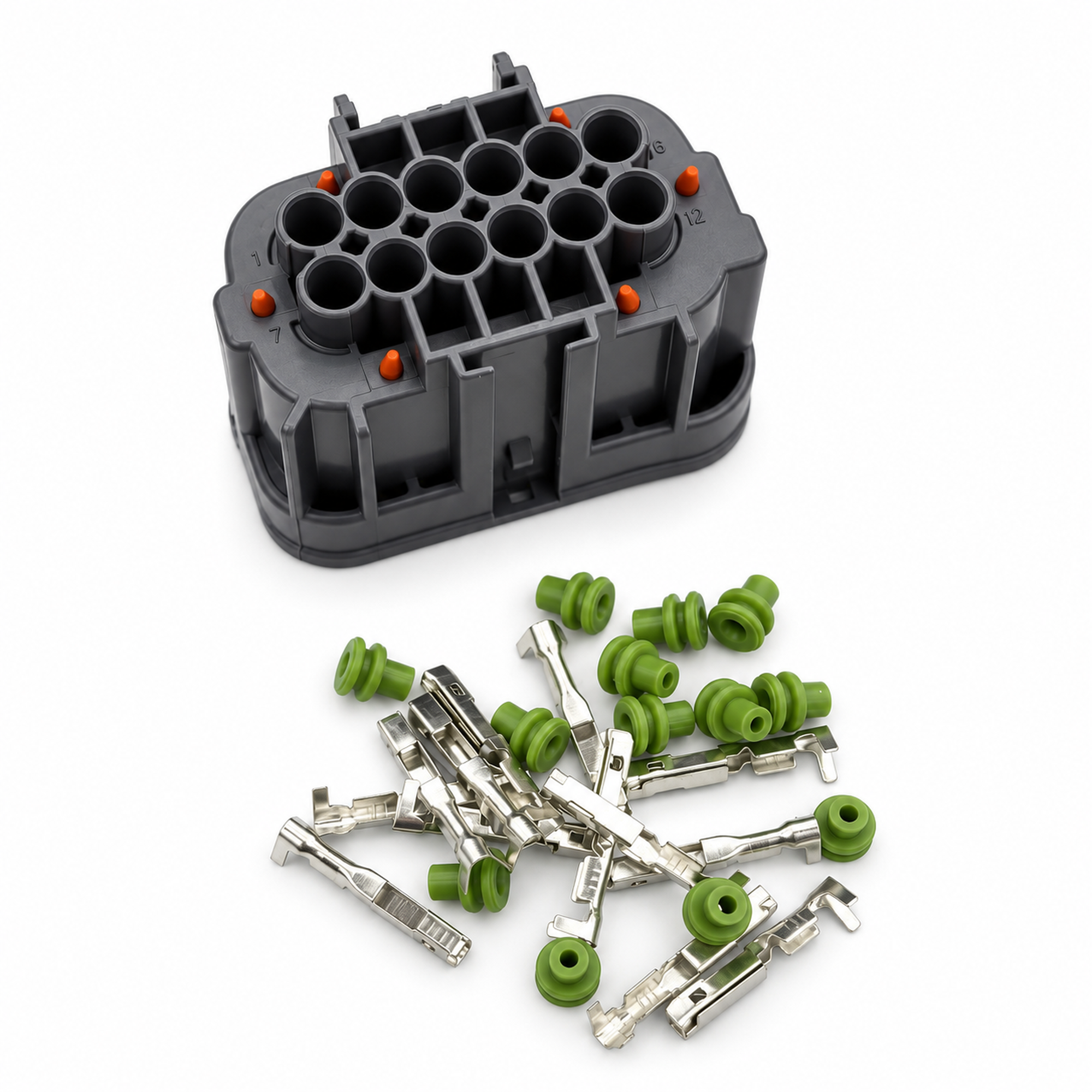 12 Pin Connector Plug For Volvo Land Rover Ford - Unwired Kit With Terminals Seals - OE 7282-5545-10 7283-5545-10 – Z293/C325 – image 4