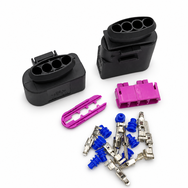 4 Pin Connector Plug For 4 Pin 3.5 Automotive Waterproof 4B0973724 Coil Extension Adapter Ignition Coil 1J0973824 1J0973724 1J0 973 824 - Unwired Kit With Terminals Seals - OE 4B0973724 1J0973824 1J0973724 – Z298/C369 – image 3