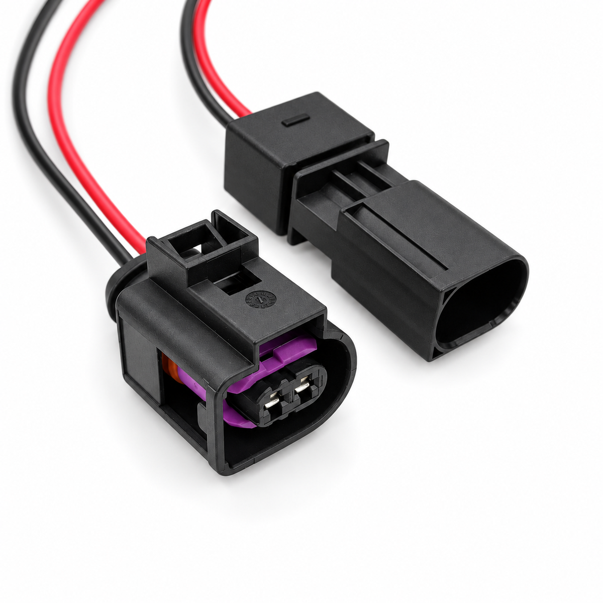 2 Pin Connector Plug For VW Passat Golf Jetta for A3 A4 A5 A6 Q7 Tt Horn Fuel Injector with 4D0 971 992 - Prewired 15cm 18AWG - OE 4D0971992 – Z299/C372 – image 2