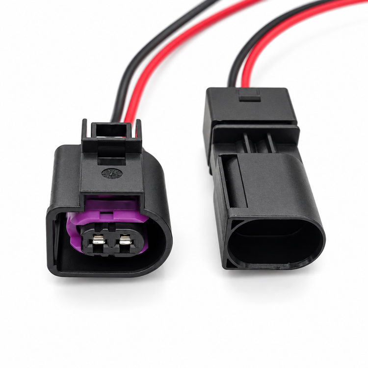 2 Pin Connector Plug For VW Passat Golf Jetta for A3 A4 A5 A6 Q7 Tt Horn Fuel Injector with 4D0 971 992 - Prewired 15cm 18AWG - OE 4D0971992 – Z299/C372 – image 4