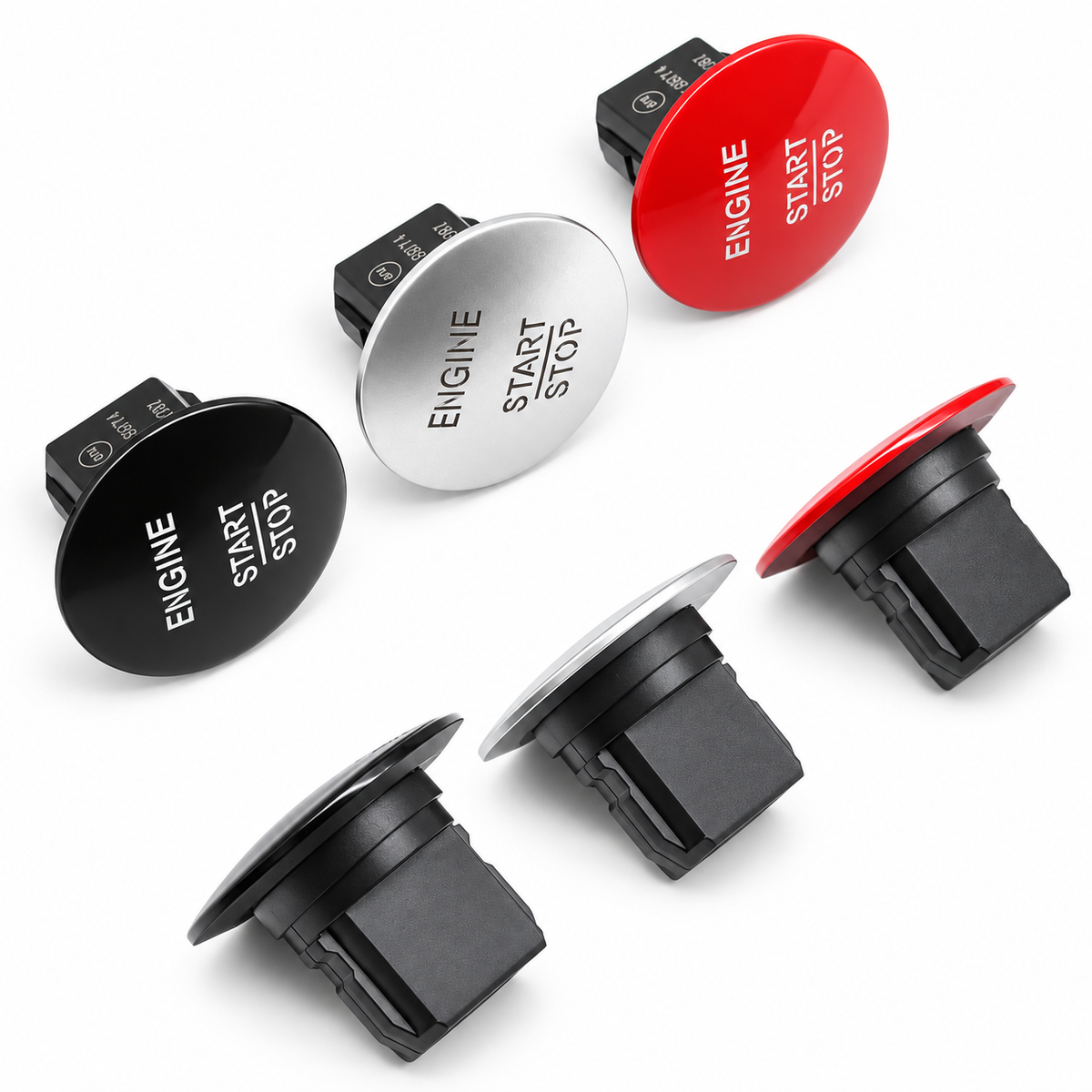 Keyless Engine Start/Stop Switch For Mercedes-Benz A, B, C, CLA, CLS, E, GL, GLA Silver, Black or Red