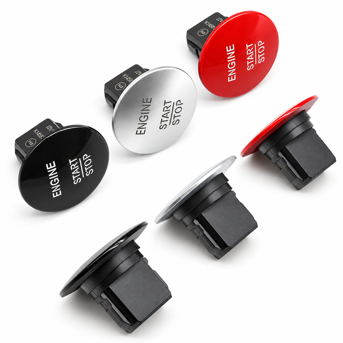 Keyless Engine Start/Stop Switch For Mercedes-Benz A, B, C, CLA, CLS, E, GL, GLA Silver, Black or Red – Z321/E349/Silver-StartStop – image 10
