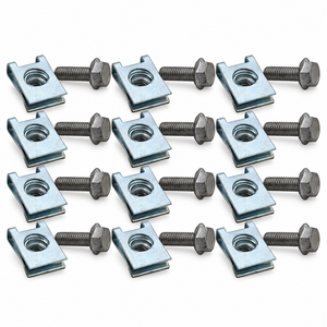 12 Sets Roof Bar Fixing Clips and Bolts – For Renault Trafic MK2 2001–2014, For Vauxhall Vivaro A 2001–2014 – Silver – Z337/12sets – image 2
