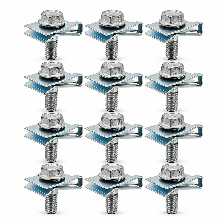 12 Sets Roof Bar Fixing Clips and Bolts – For Renault Trafic MK2 2001–2014, For Vauxhall Vivaro A 2001–2014 – Silver – Z337/12sets – image 8