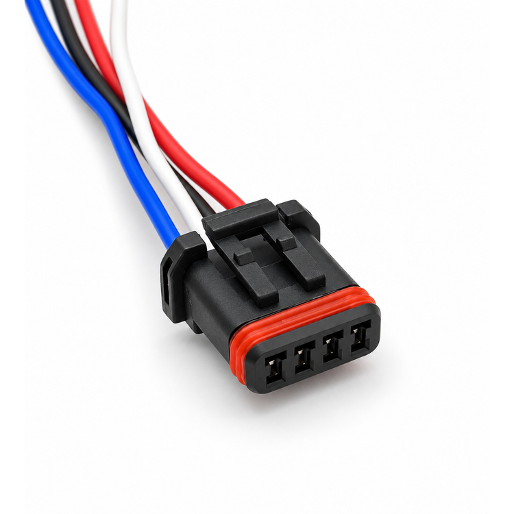 4 Pin Connector Prewired Plug MX19004S51 MX19004P51 72908-11 Fits Harley Davidson – Z342/BAG-36/M+F-Cables – image 8