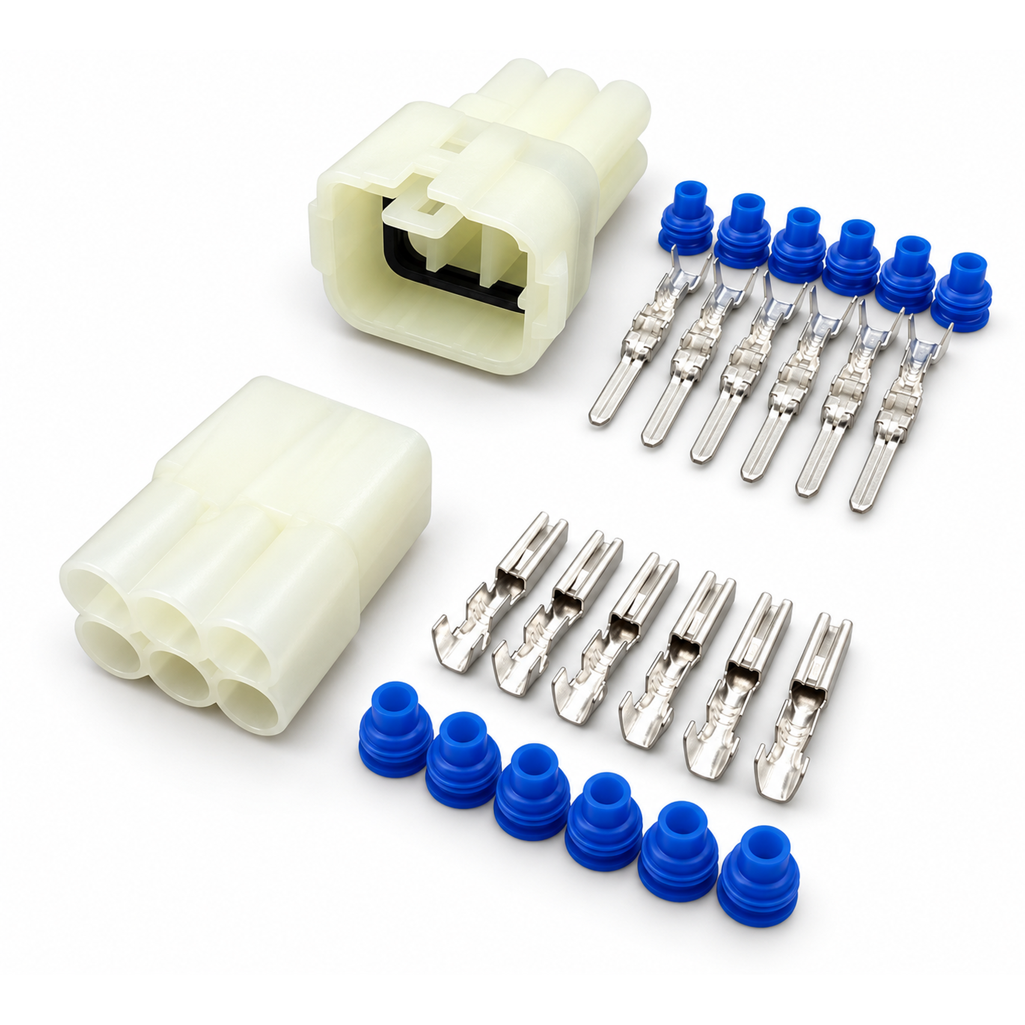 Sumitomo HM 090 MT 6 Pin Connector Plug Set With Pins Seals Fits Suzuki, Yamaha & Honda – Z42.R/6pinM+F.s17 – image 2