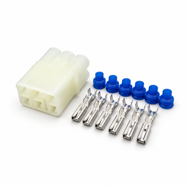 Sumitomo HM 090 MT 6 Pin Connector Plug Set With Pins Seals Fits Suzuki, Yamaha & Honda – Z42.R/6pinM+F.s17 – image 6