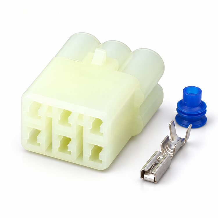 Sumitomo HM 090 MT 6 Pin Connector Plug Set With Pins Seals Fits Suzuki, Yamaha & Honda – Z42.R/6pinM+F.s17 – image 8