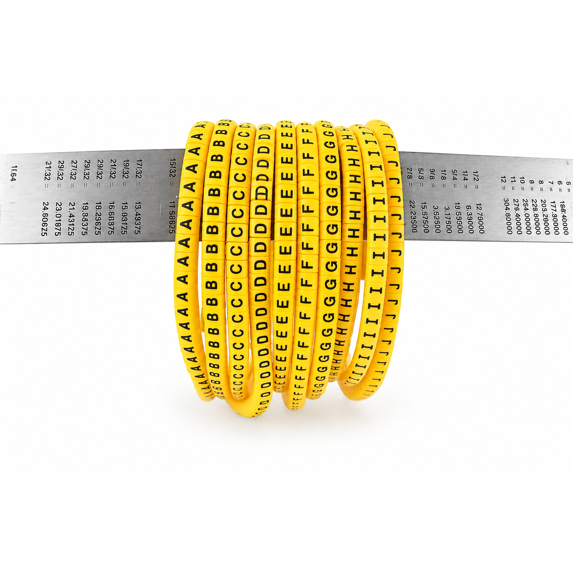 Cable Markers Numbered EC-0 Yellow 50 of Each A-J Pack of 500 1mm - 3mm – Z71.G/EC0 – image 2