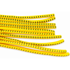 Cable Markers Numbered EC-0 Yellow 50 of Each A-J Pack of 500 1mm - 3mm – Z71.G/EC0 – image 3