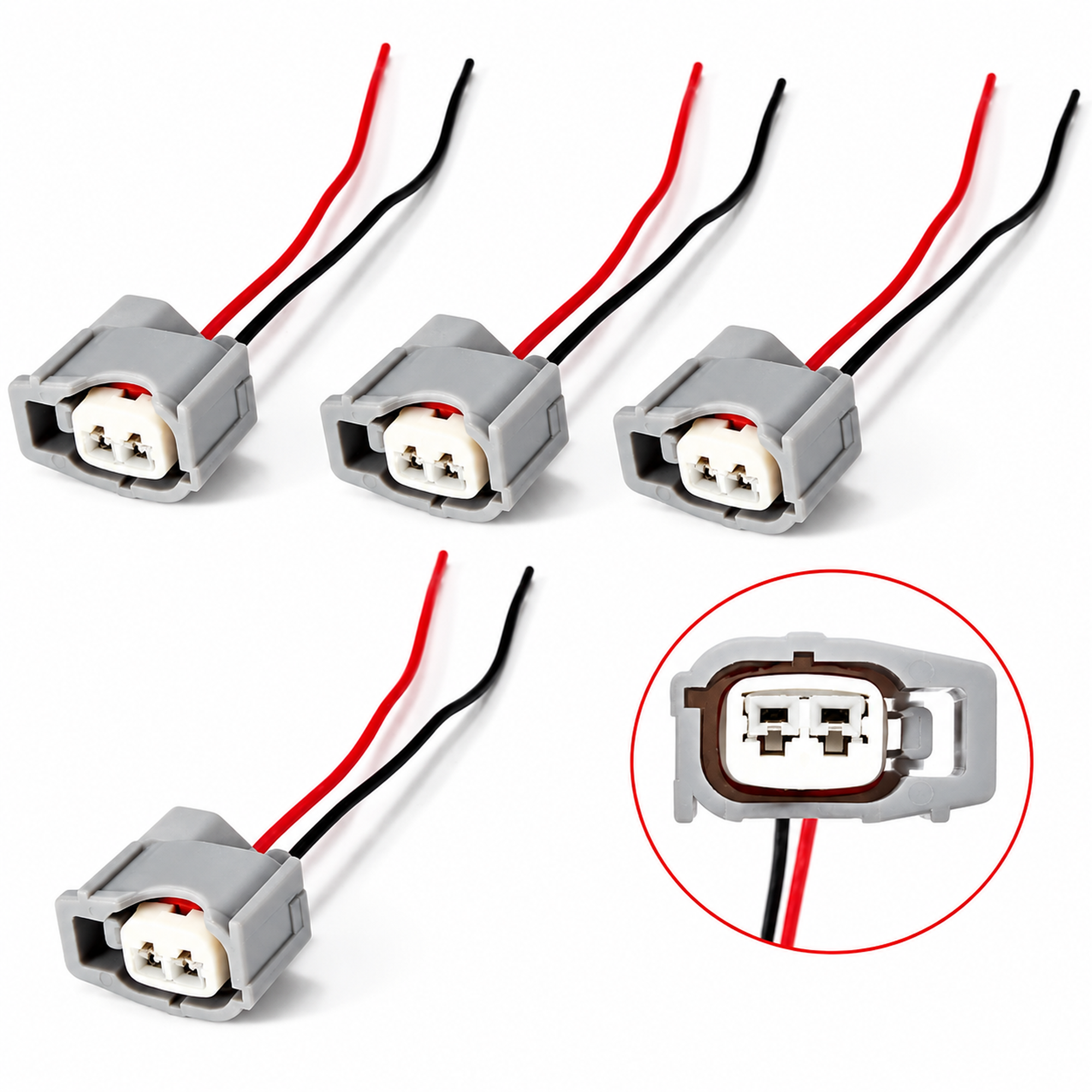 4pcs x For Denso 2 Pin Injector Connector Plug With Side Clip Fits Toyota – *Z83.0/x4cables – image 2