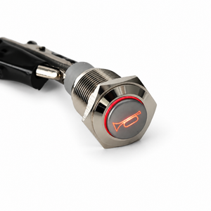 12V Red 16mm Car LED Light Momentary Horn Button Metal Switch Push Button P8I5 – Z88.R/horn – image 2