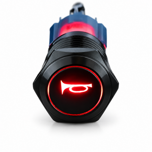 12V Red 16mm Car LED Light Momentary Horn Button Metal Switch Push Button P8I5 – Z88.R/horn – image 3