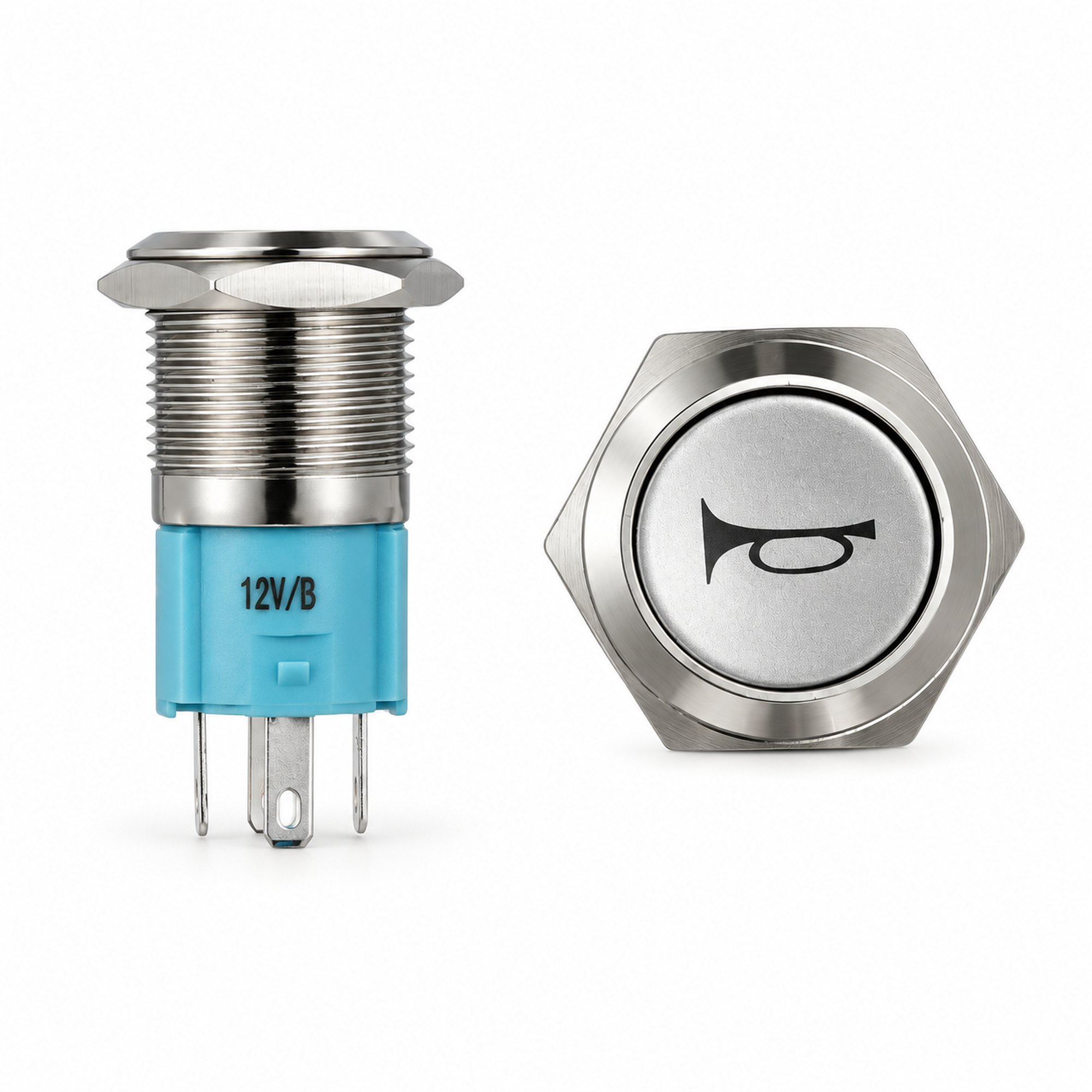 12V Red 16mm Car LED Light Momentary Horn Button Metal Switch Push Button P8I5 – Z88.R/horn – image 6