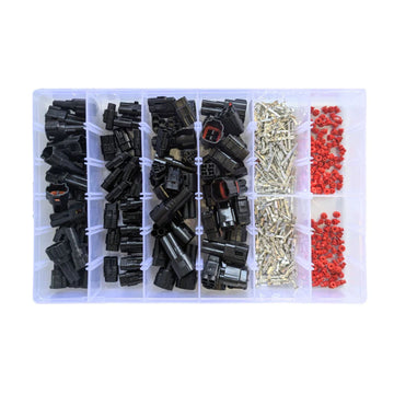 Black 80pcs Sumitomo MT090 Waterproof Connector Assortment Kit Yamaha Kawasaki Suzuki