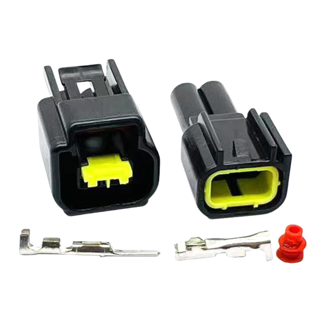 2 Pin Male & Female Connector Plug Set for Ford Focus Ignition Coil FW-C-2M-B / FW-C-2F-B