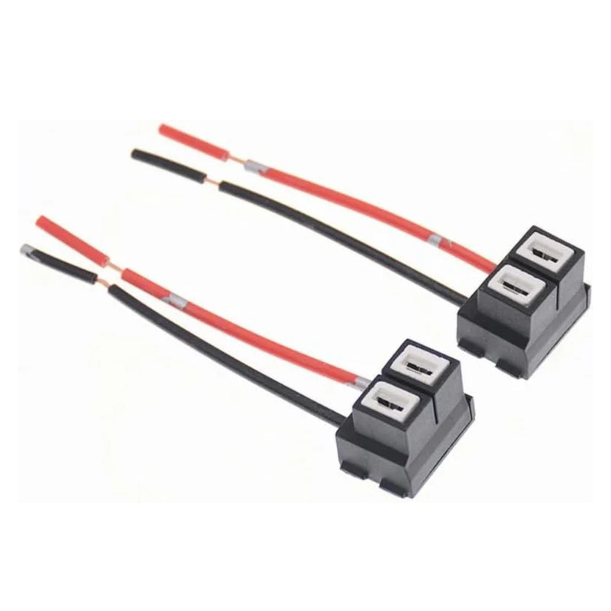 2pcs Ceramic H7 2 Pin Headlight Replacement Repair Bulb Holder Connector Plug Wire Socket Pre-wired
