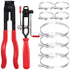 CV Joint Boot Clamp Pliers Set Stainless Steel Car Banding Tools Kit Professional Ear Boot Tie Pliers or CV Boot Clamps for Auto