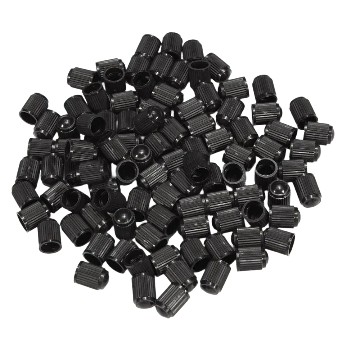 100 pcs Plastic Valve Caps Tire Cap Valve Cover for Car Van Truck Motorcycle in Black