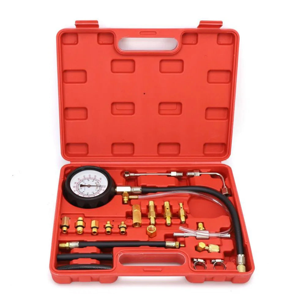 Upgraded Fuel Injection Pump Pressure Tester Gauge Diagnostic Tools Kit,Engine Gasoline Test Tool Set For Most Cars (New TU-114)