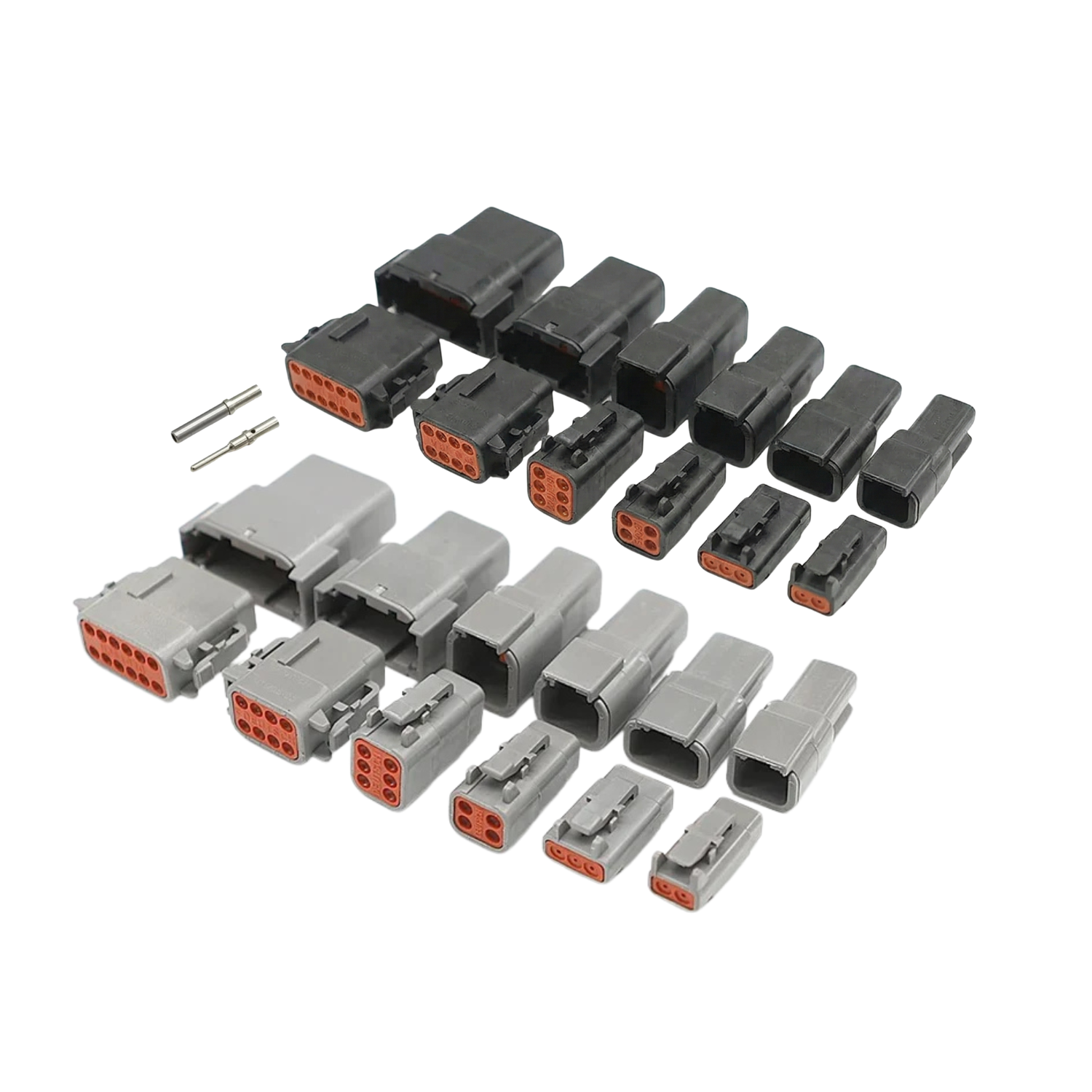 Deutsch DTM Connectors with Solid Pins 2 3 4 6 8 12 Way Male and Female