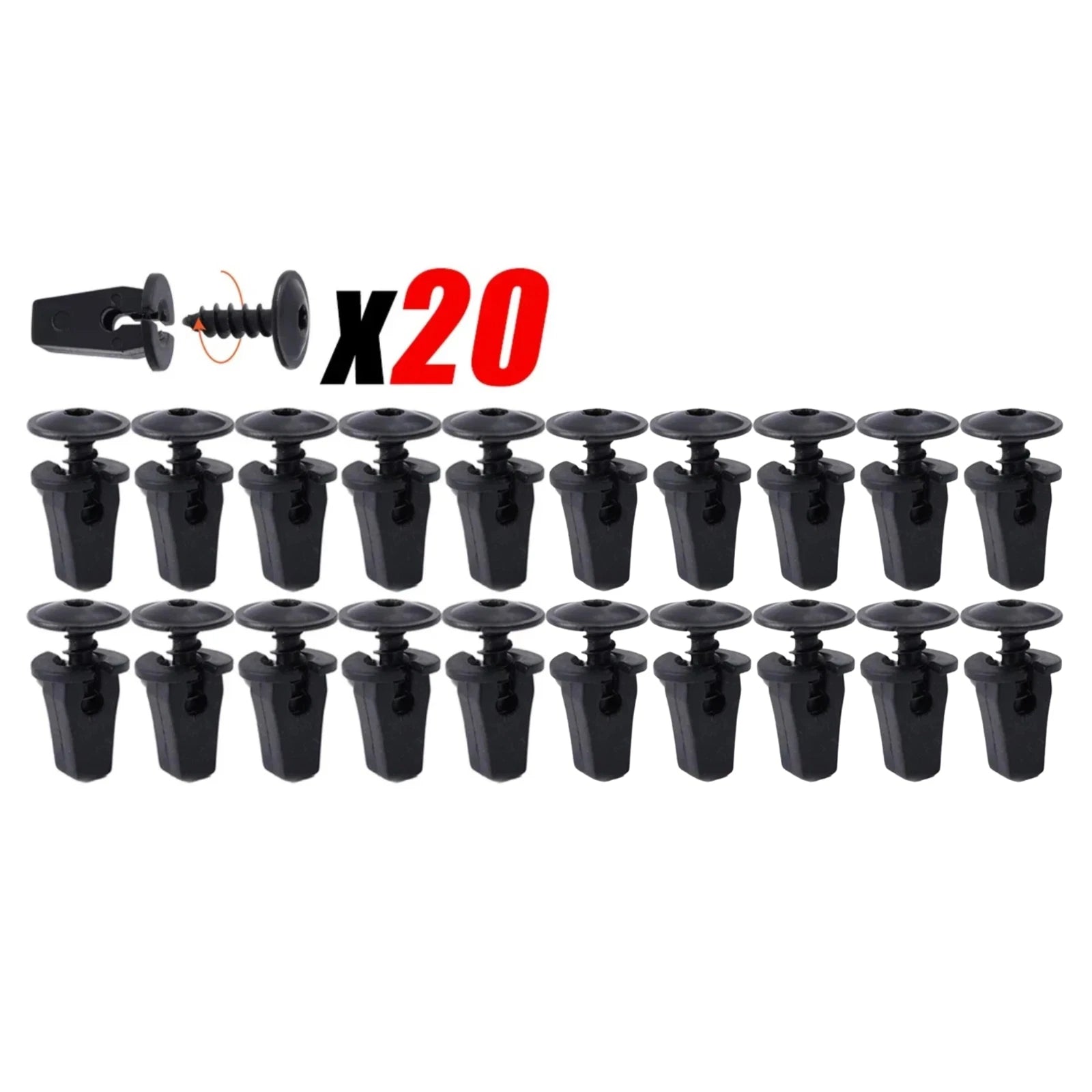 20 Wheel Arch Liner Self Tapping Screws Clips for VW Spacefox Suran Tiguan 2006+