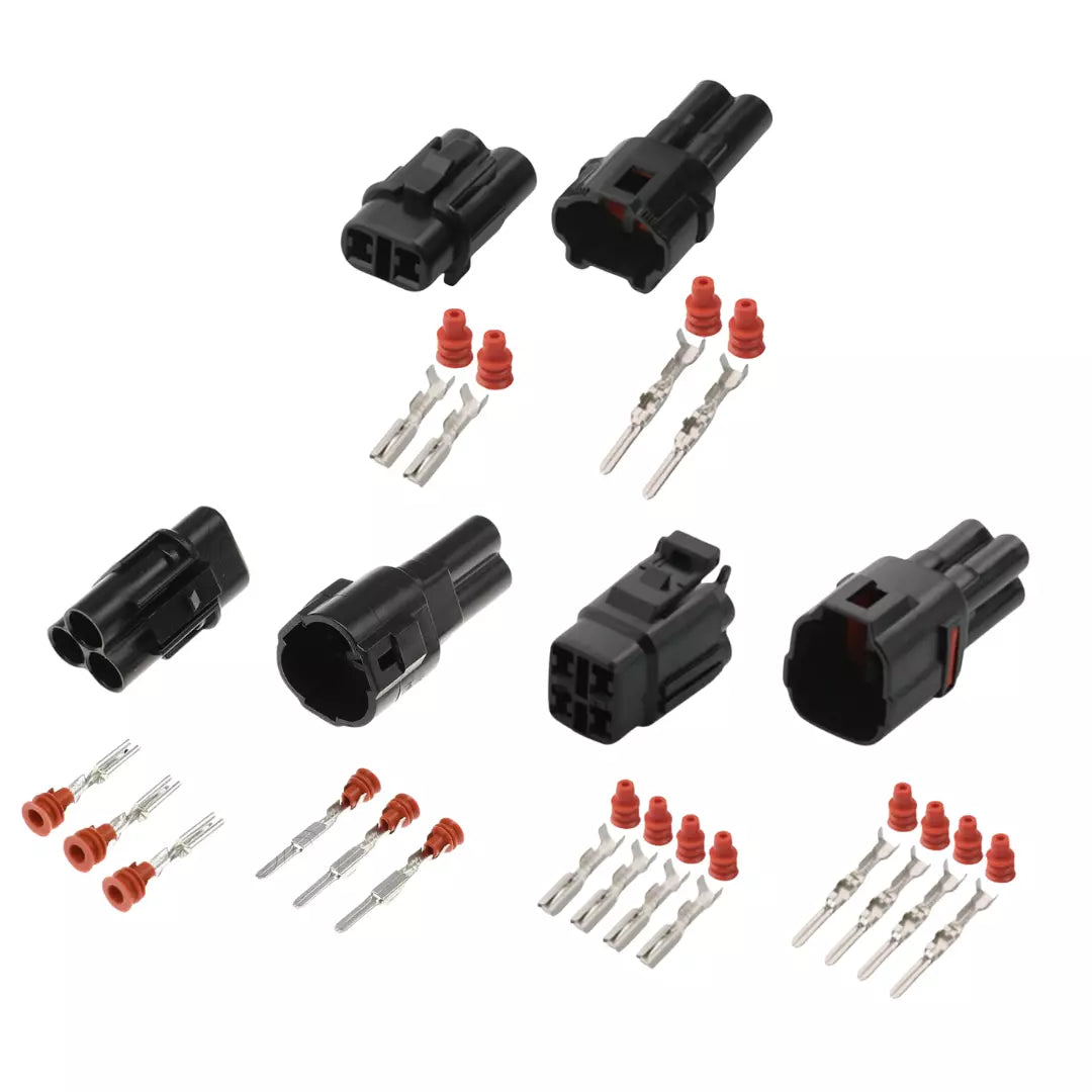 BLACK MALE & FEMALE PAIR 2, 3 & 4 PIN WAY CONNECTOR SETS SUMITOMO MT SERIES