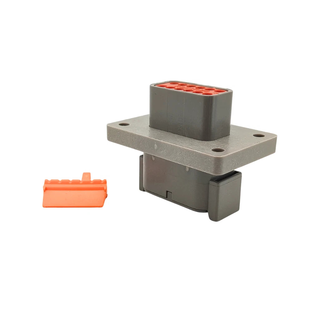 Deutsch DTM04-12PA- L012 - 12 Way Male DTM Series Connector with Welded Flange