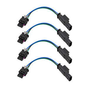 4pcs 3 Pin Parking Sensor Extension Connector Plug Pigtail for Range Rover VW Ford