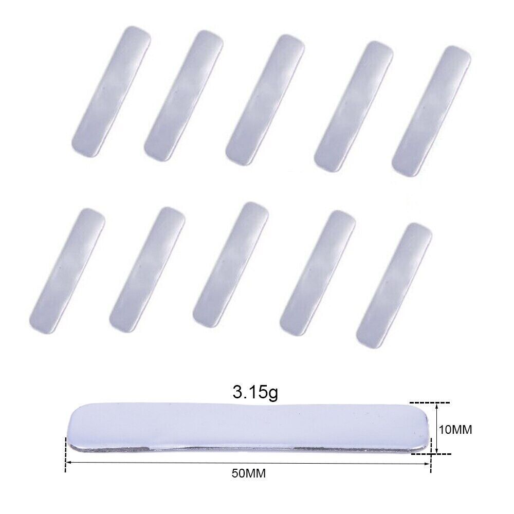 10pcs Lead Tape Strips for Golf Club & Tennis Racket Swing Weight