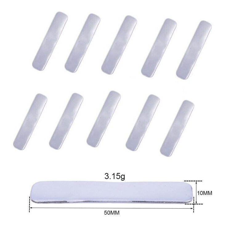 10pcs Lead Tape Strips for Golf Club & Tennis Racket Swing Weight