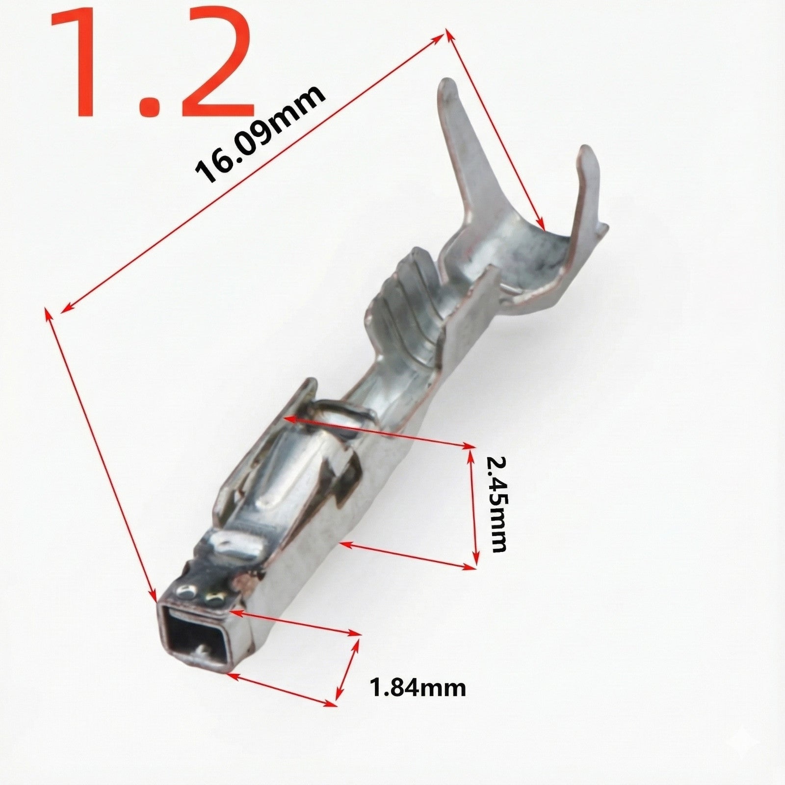 10x Crimp Terminal Pins Male Female 1.2 1.5 2.8 6.3mm Automotive Connector Terminals