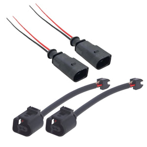 4pc Rear Brake Pad Wear Sensors & Connectors for VW Touareg Porsche Cayenne 7P0907637C