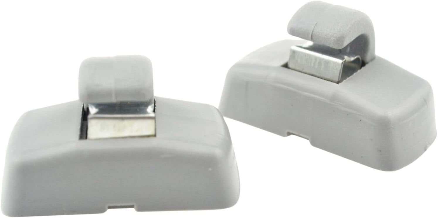 2pcs Grey Sun Visor Hook Clips 3B0857561B for VW Seat Skoda